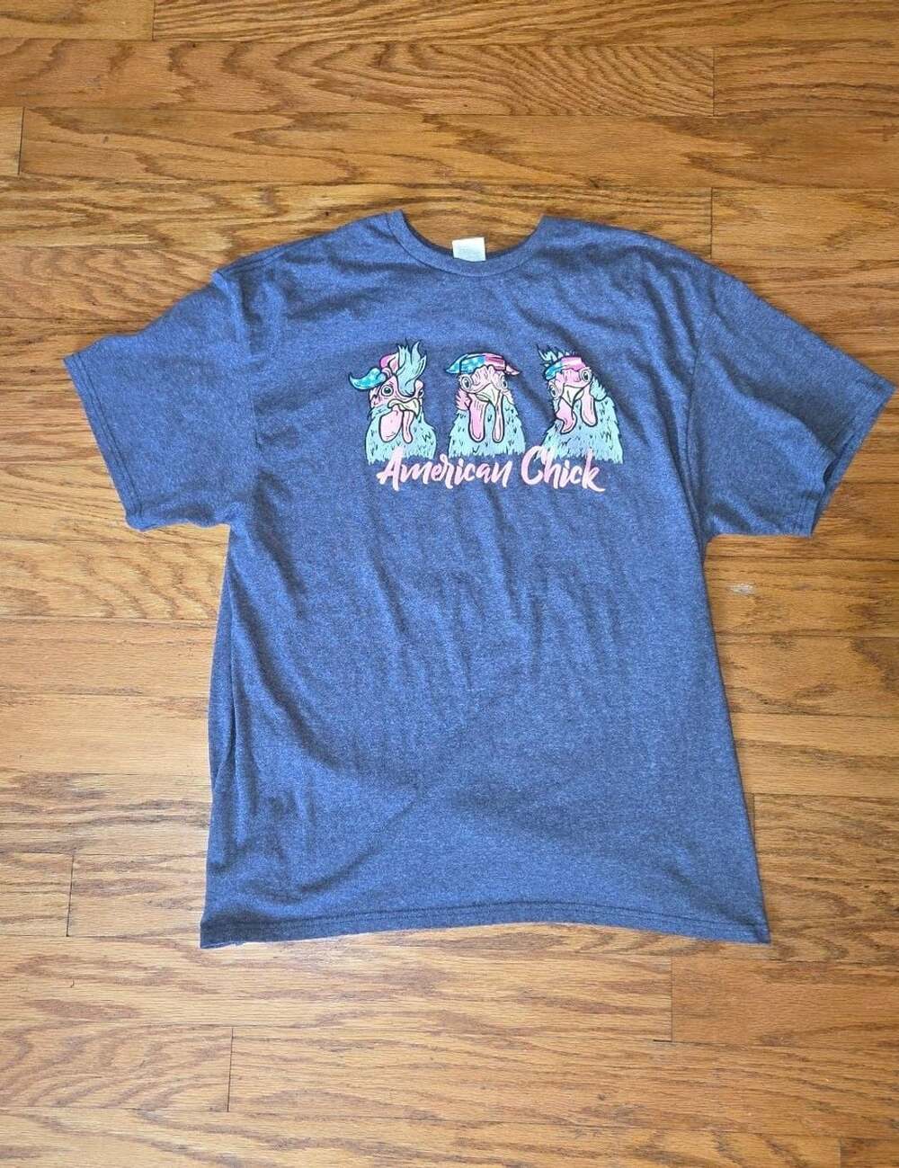 Delta Pro Weight American Chick Chicken Graphic T-Shirt XL